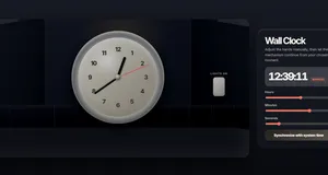 Placeholder image for pi.dev 3D wall clock website preview